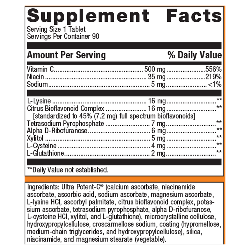 Metagenics Ultra Potent-C 500 90 Tablets