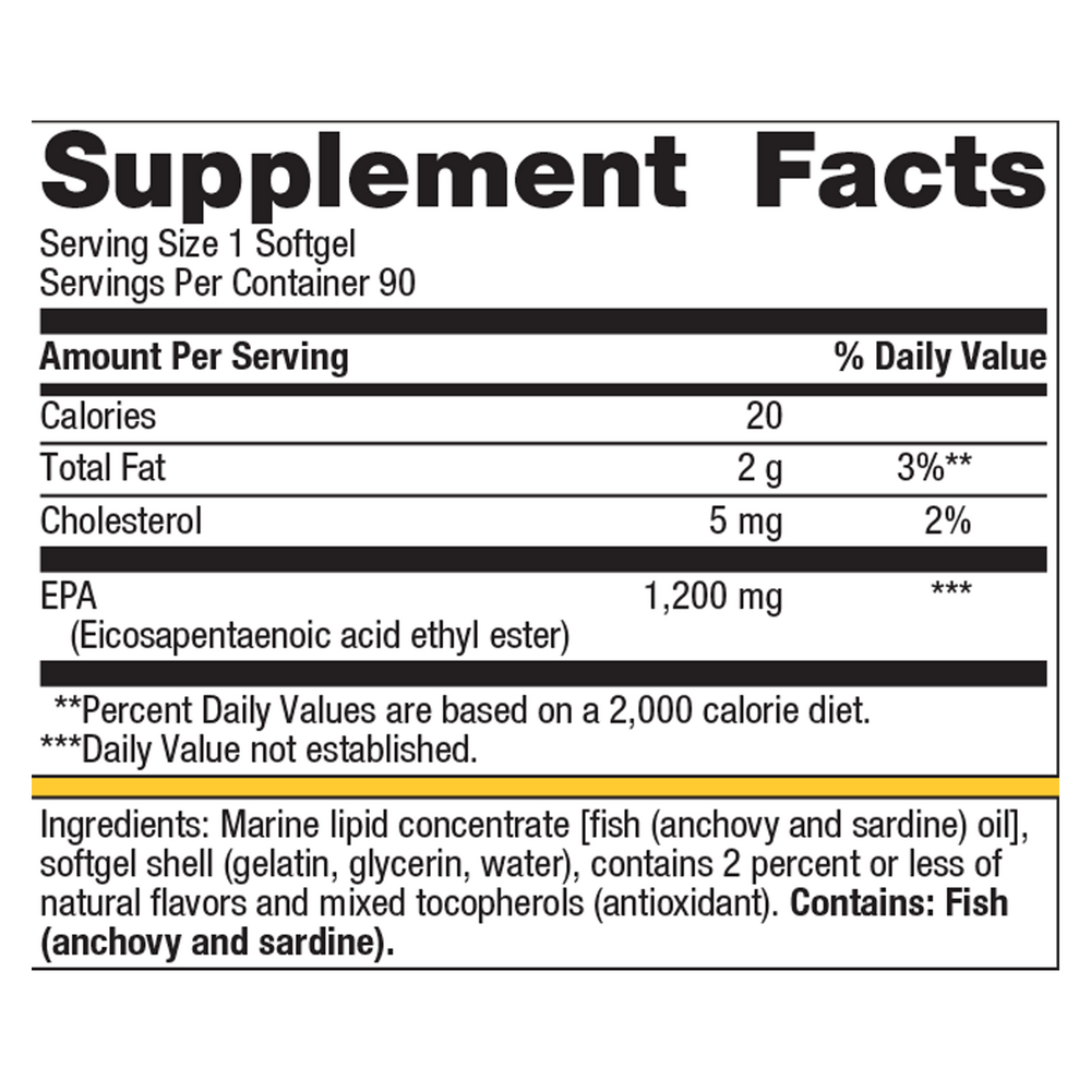Metagenics OmegaGenics Fish Oil EPA 1200 mg Lemon-Lime Flavor — 60 Softgels
