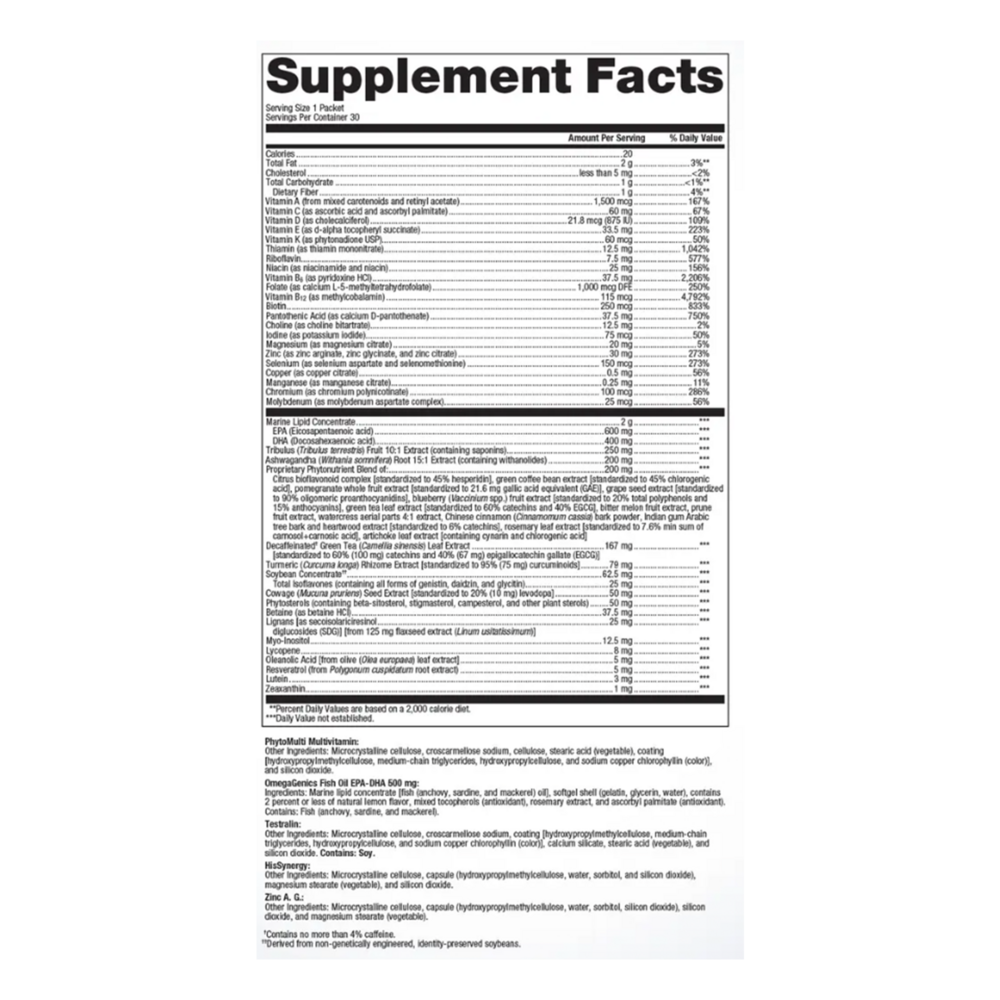 Metagenics Wellness Essentials Men's Vitality 30 Packs