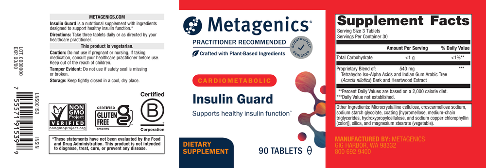 Metagenics Glucose Metabolism Support 90 Tablets | Chromium & Botanical Blend