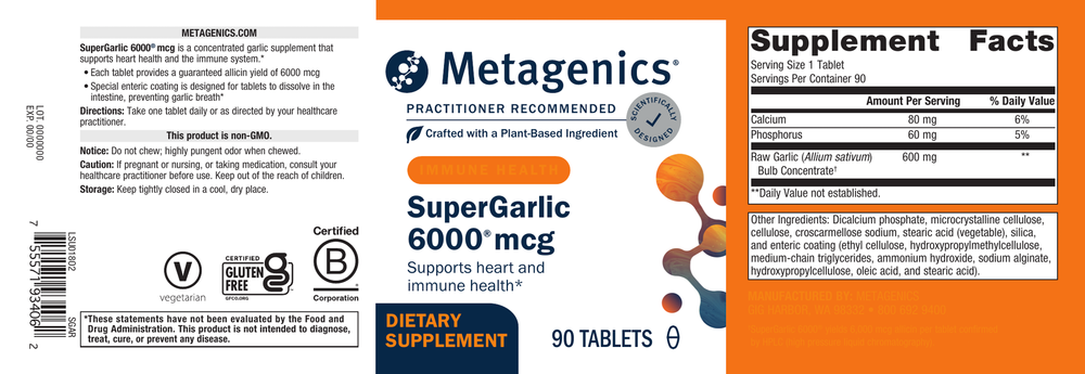 Metagenics SuperGarlic 90 Tablets