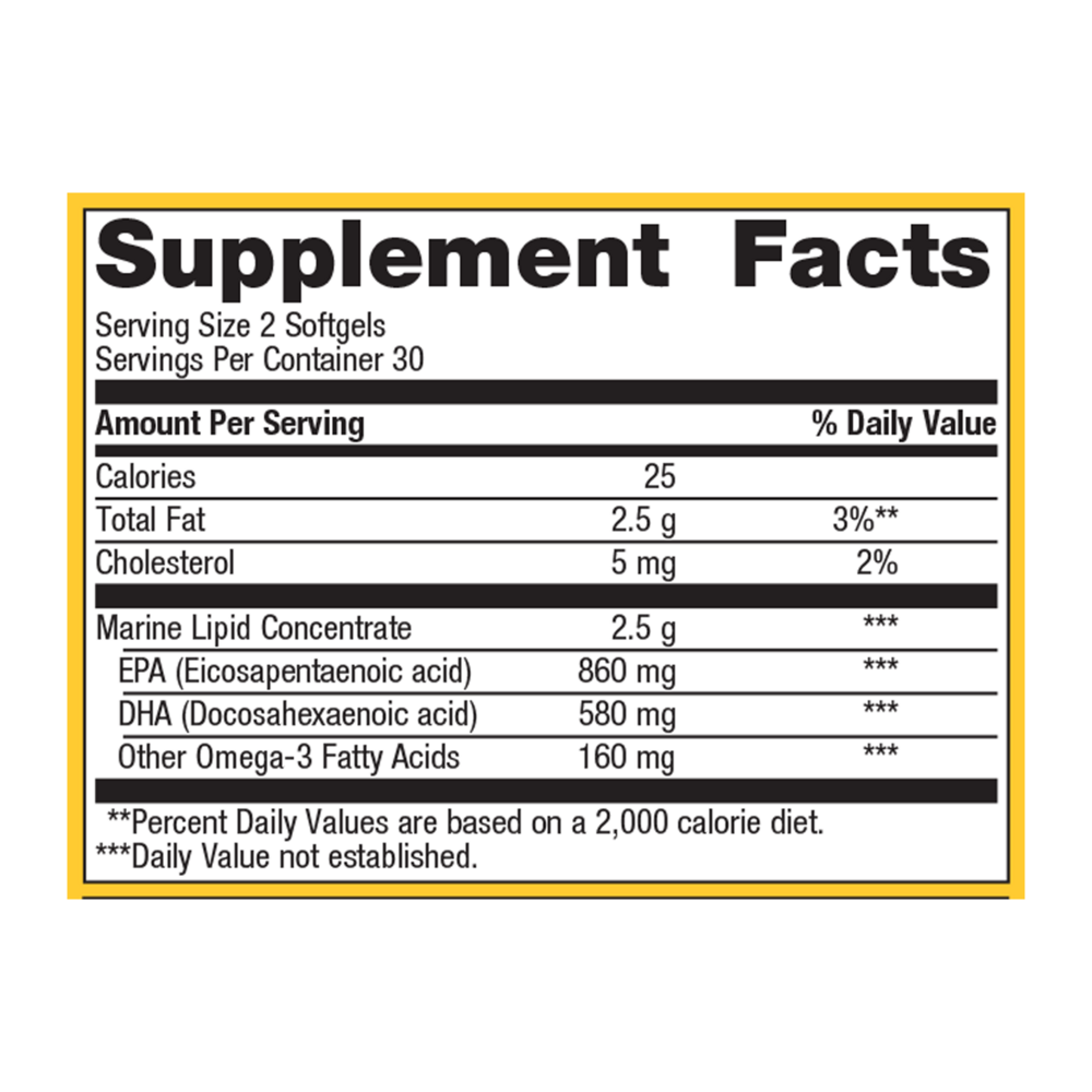 Metagenics OmegaGenics EPA-DHA Fish Oil Lemon-Lime 120 Softgels