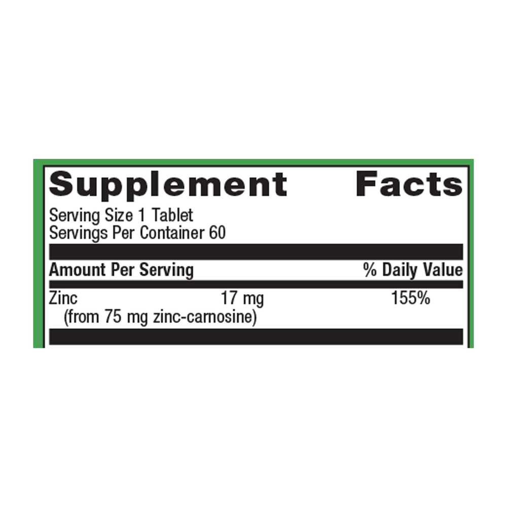 Metagenics Zinc Carnosine Complex 60 Tablets