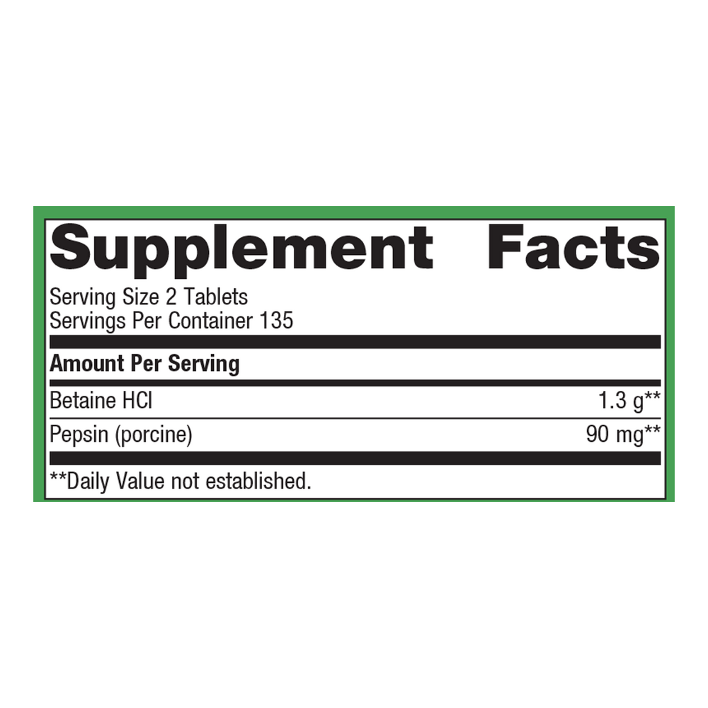 Metagenics SpectraZyme Betaine HCl and Pepsin 270 Tablets