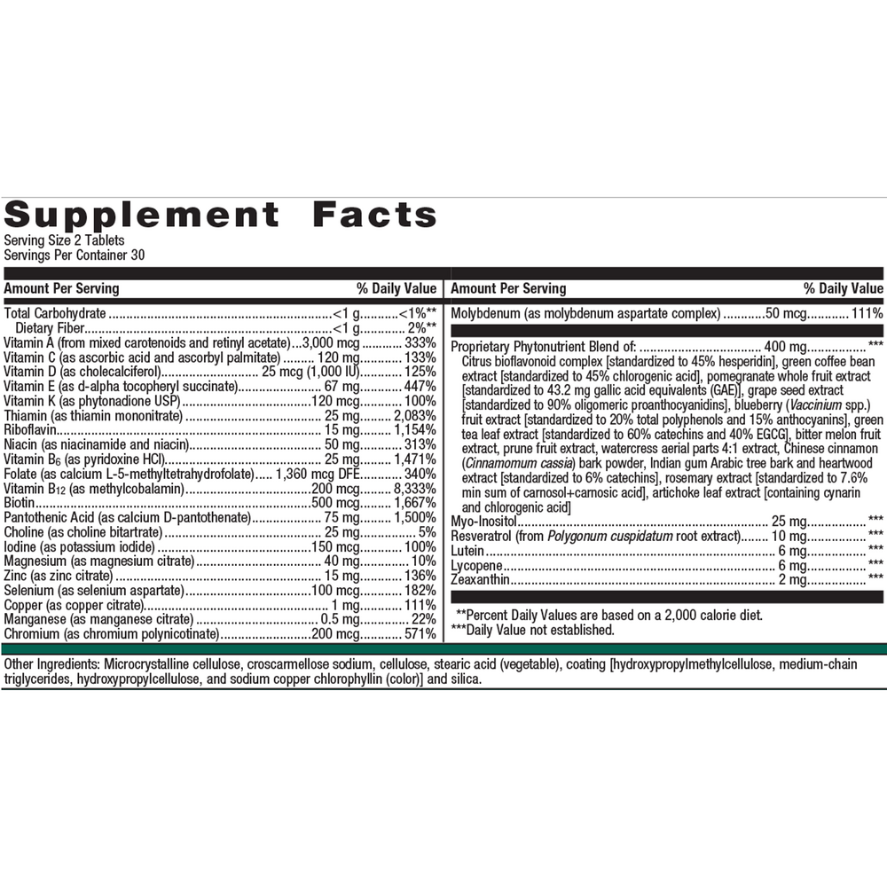 Metagenics PhytoMulti 60 Tablets