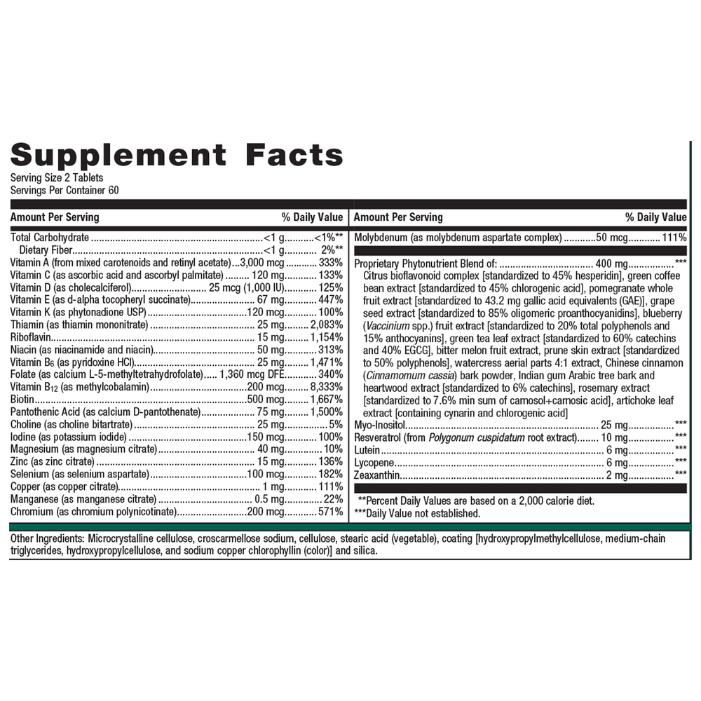 Metagenics PhytoMulti 120 Tablets