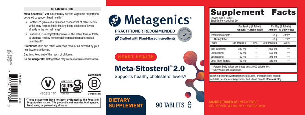 Metagenics Meta-Sitosterol 2.0 90 Tablets