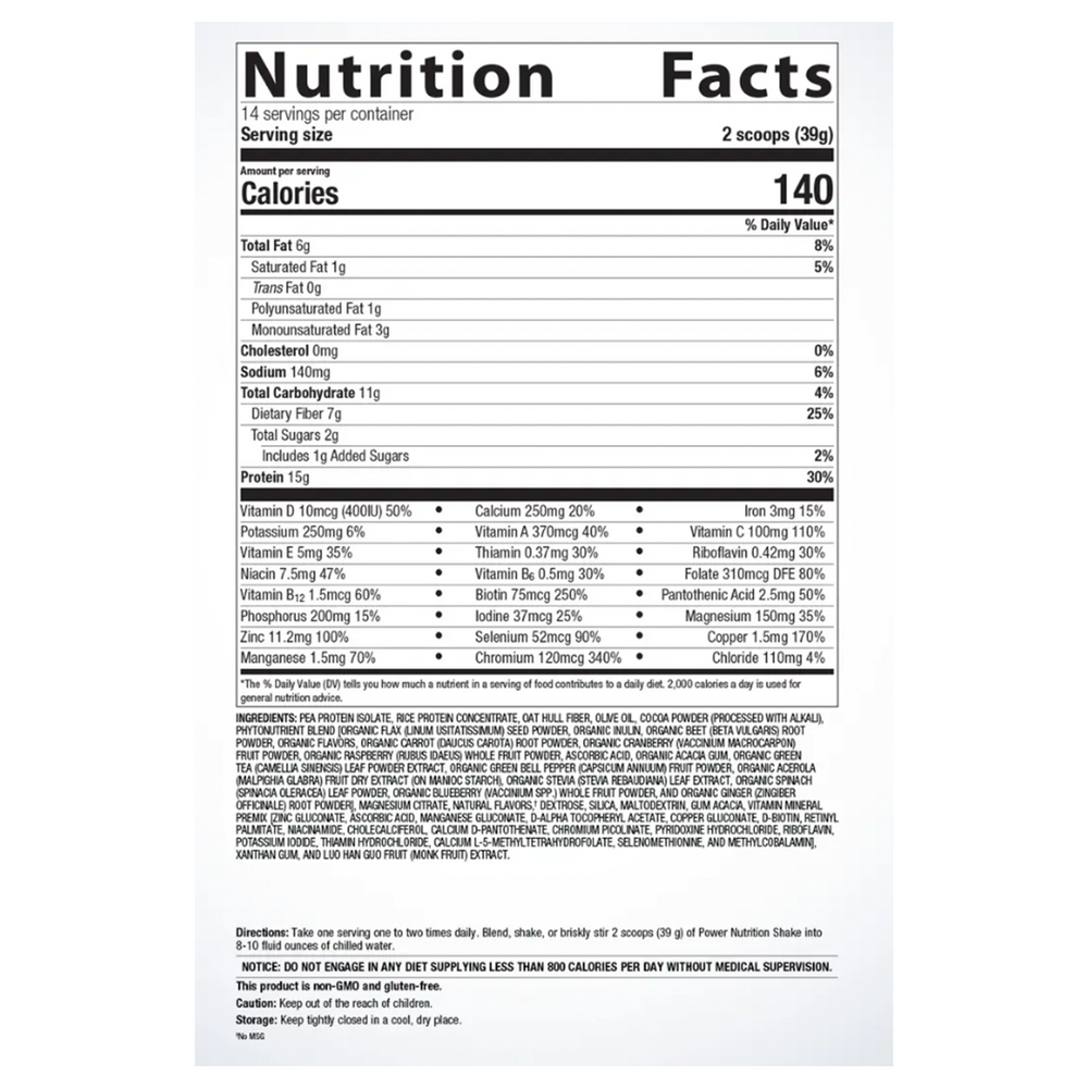 Metagenics Power Nutrition Shake Dutch Chocolate 546 g