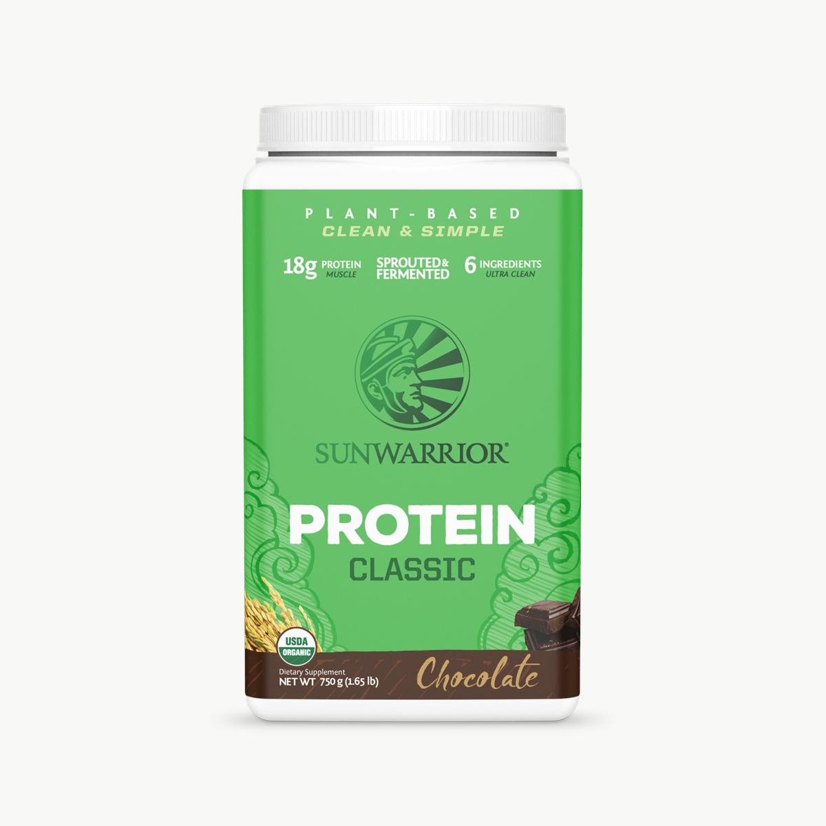 Sunwarrior Classic Chocolate 750g official front image