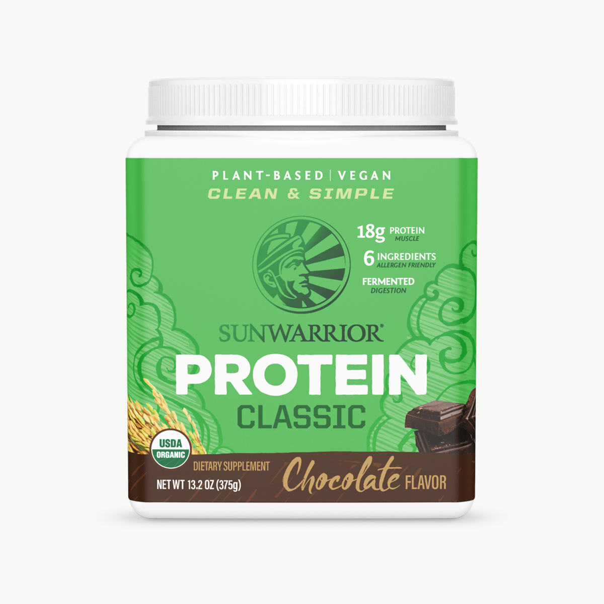 Sunwarrior Classic Chocolate 375g official front image
