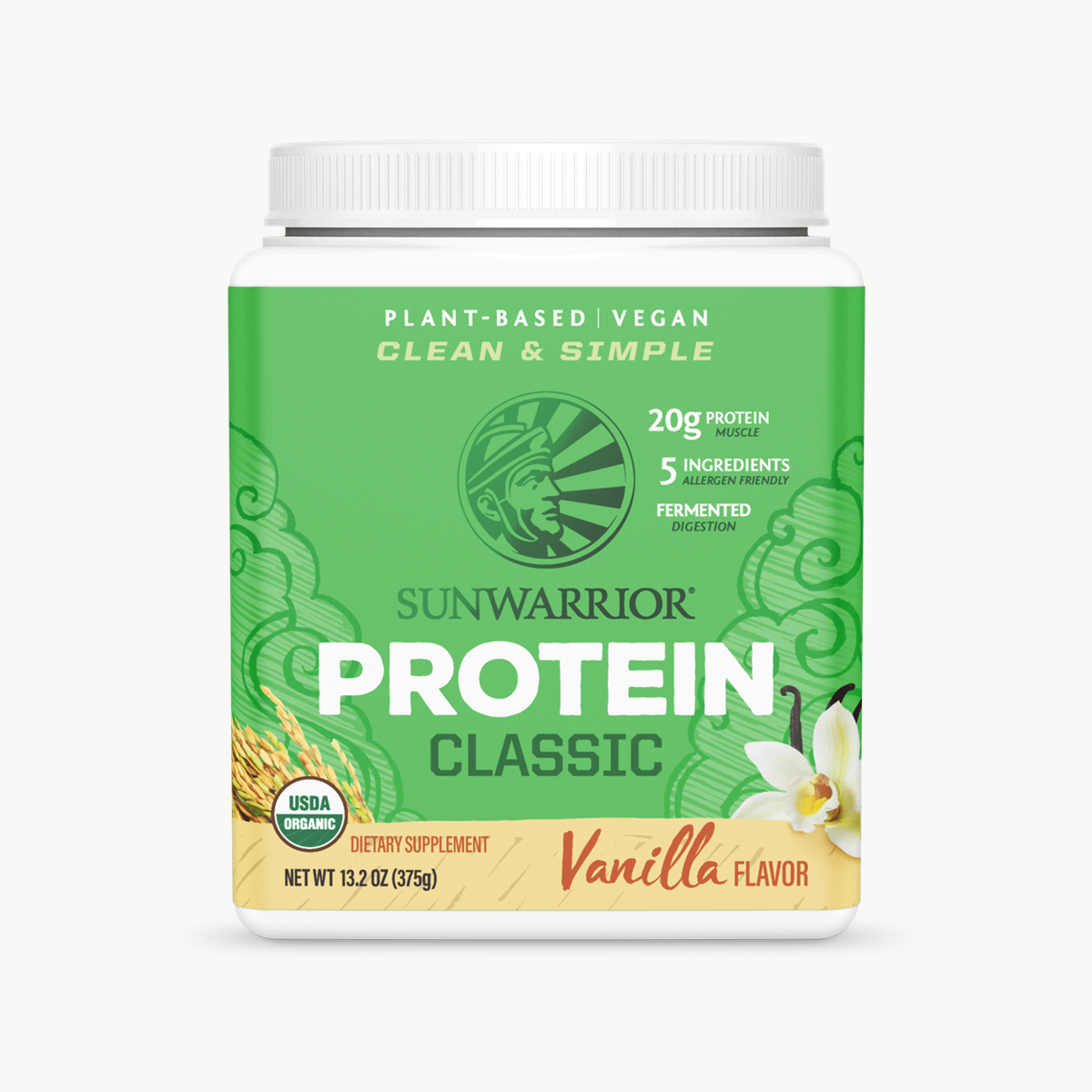 Sunwarrior Classic Vanilla 375g official front image