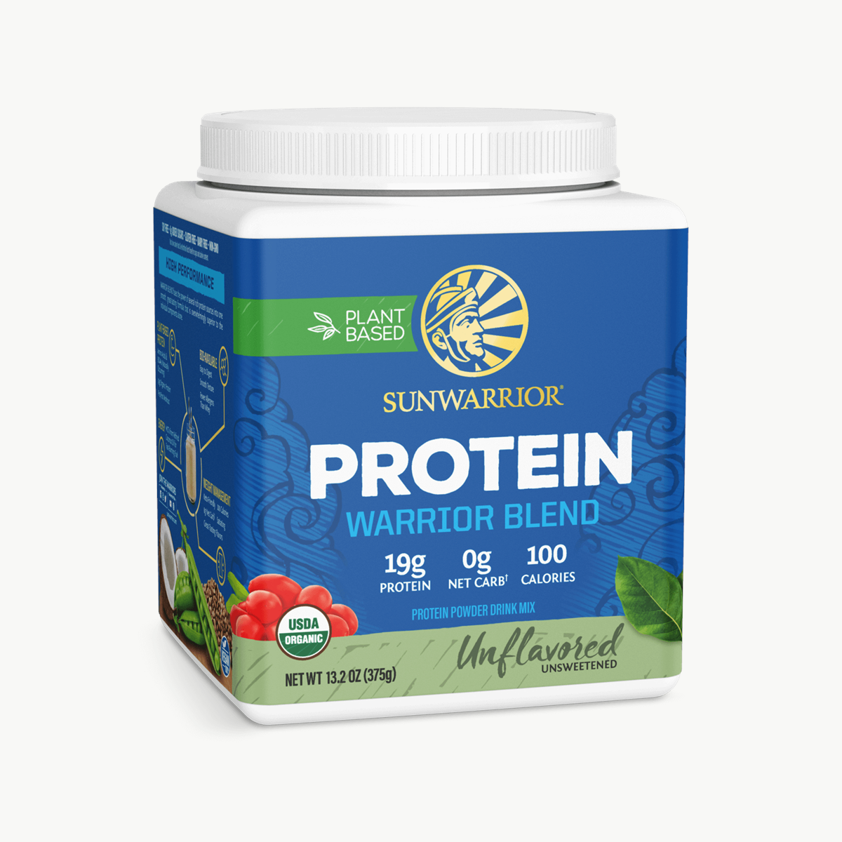 Sunwarrior Warrior Blend Unflavored 375g official front image