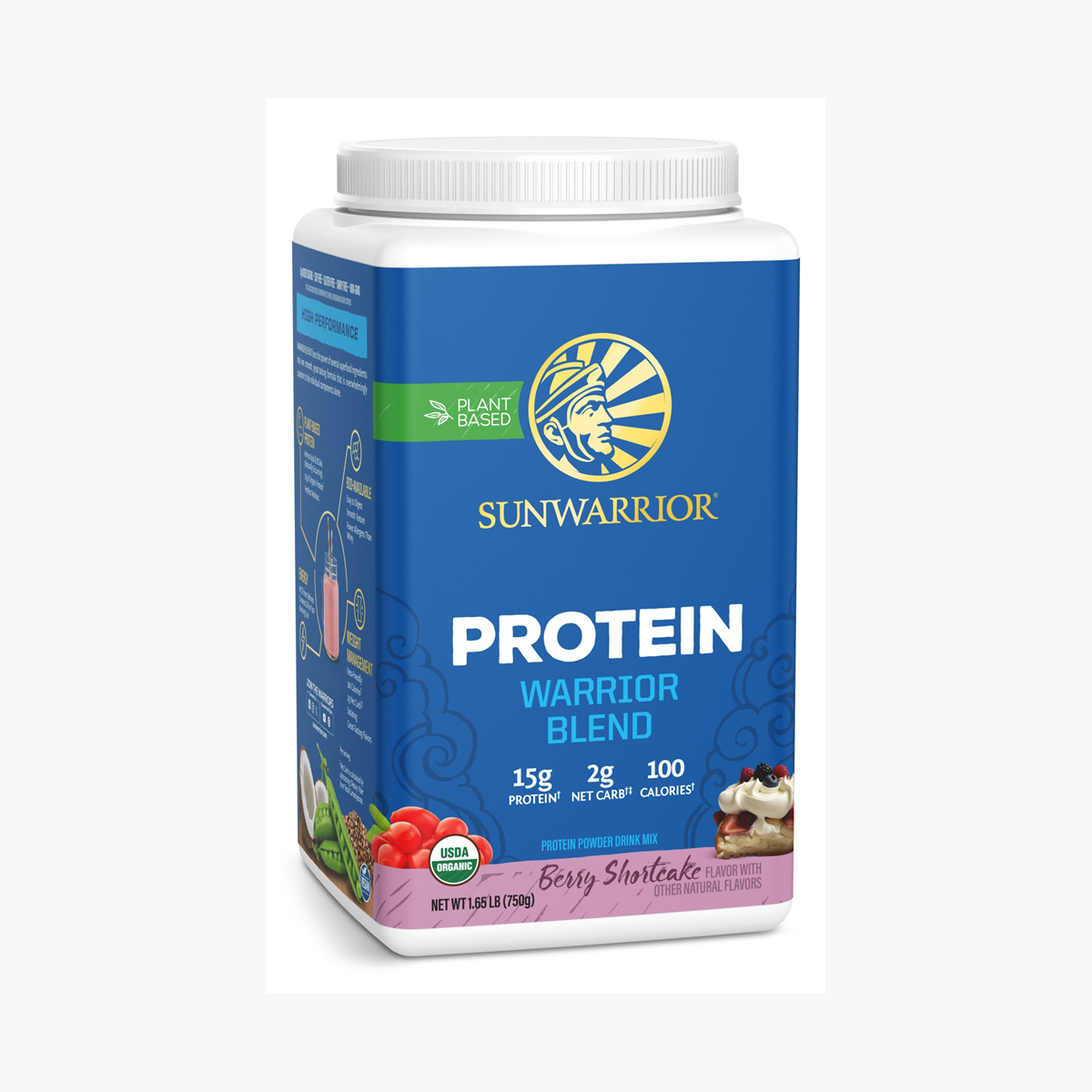 Sunwarrior Warrior Blend Berry Shortcake 750g official front image