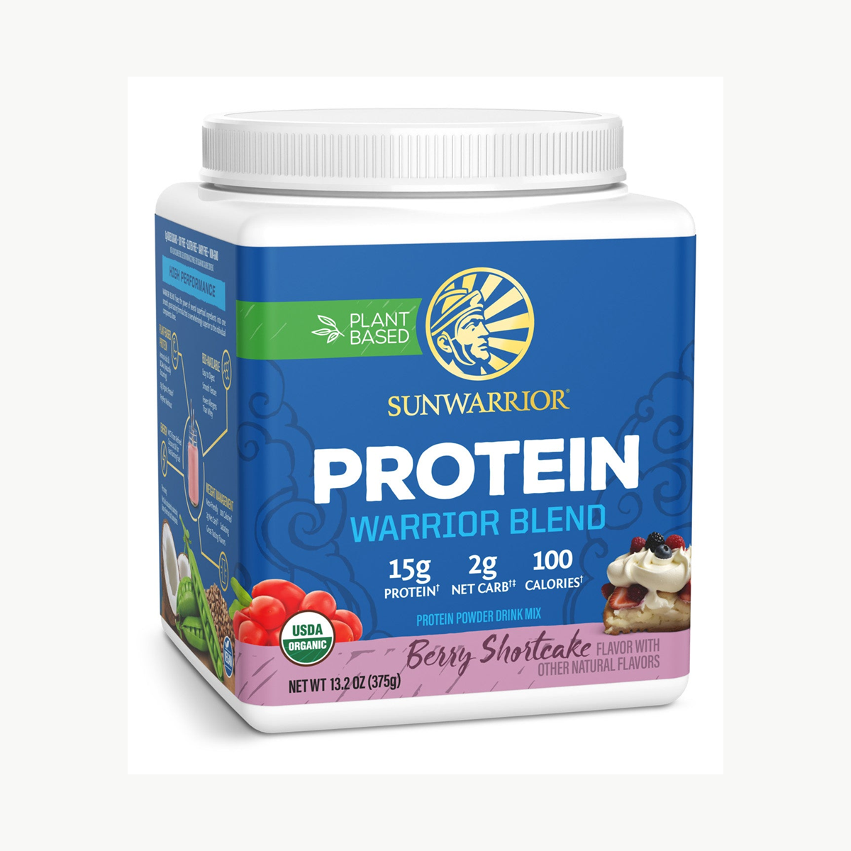 Sunwarrior Warrior Blend Berry Shortcake 375g official front image
