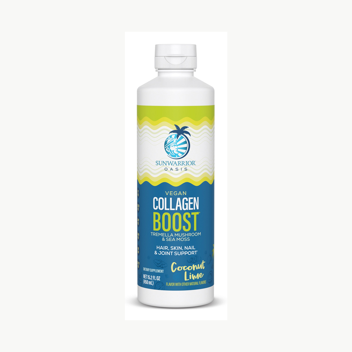Sunwarrior Oasis Collagen Booster Coconut Lime 15.2 fl oz official front image