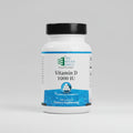 Supplement bottle labeled 'Vitamin D 1000 IU' by Ortho Molecular Products on a white background