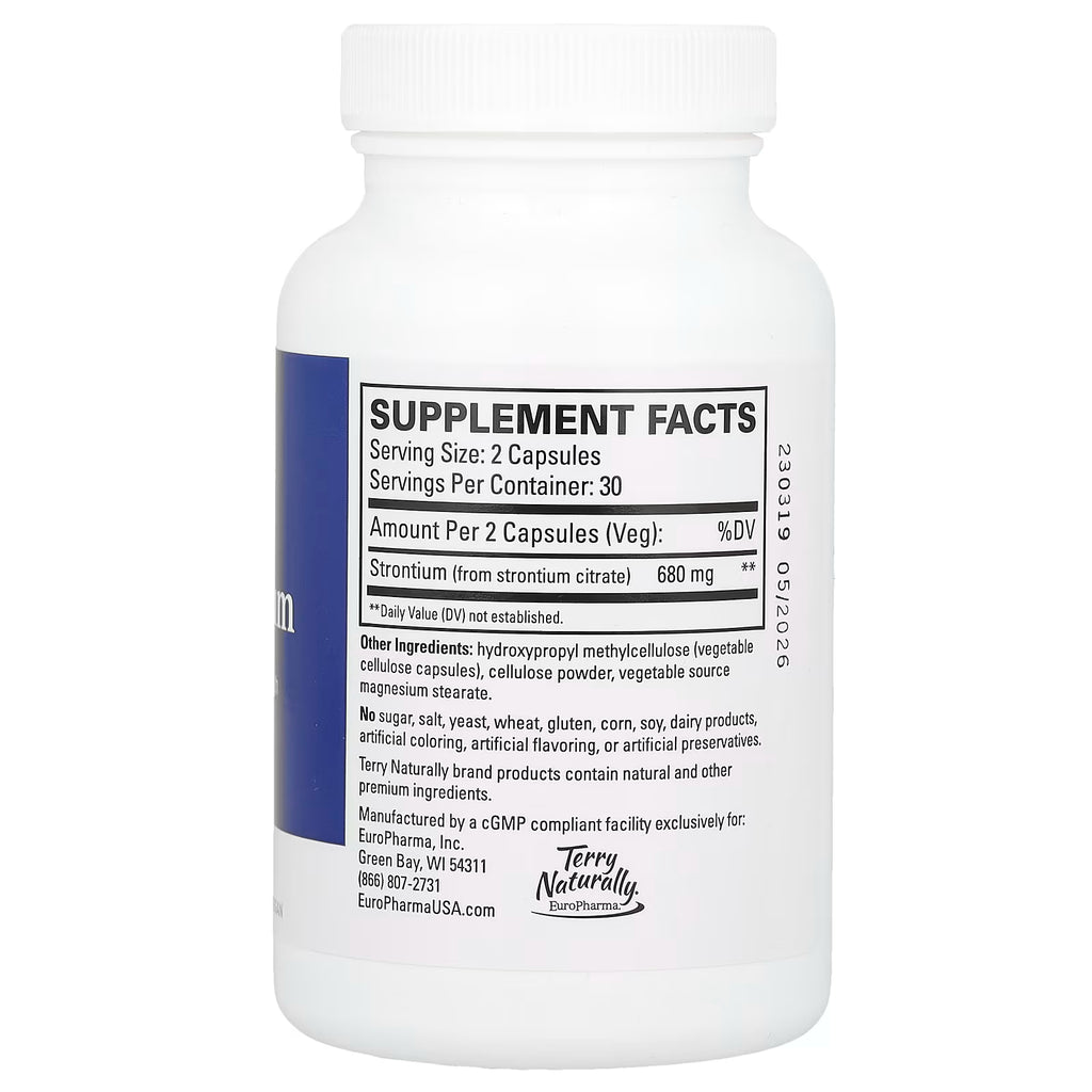 Terry Naturally Strontium 60 Capsules