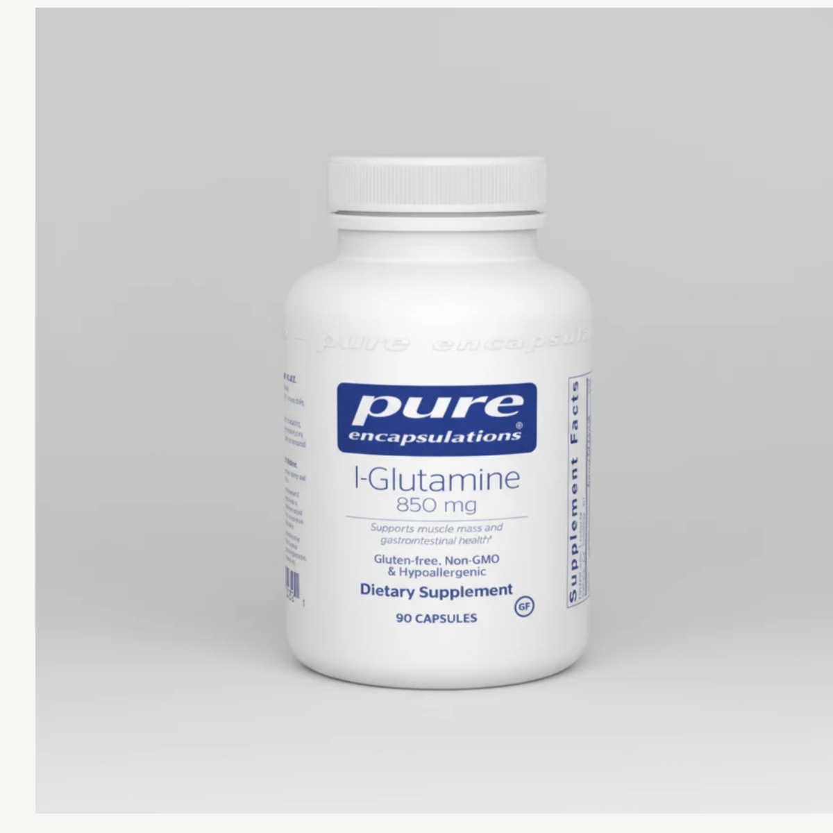 Pure Encapsulations L-Glutamine 850 mg - 90 Capsules front label
