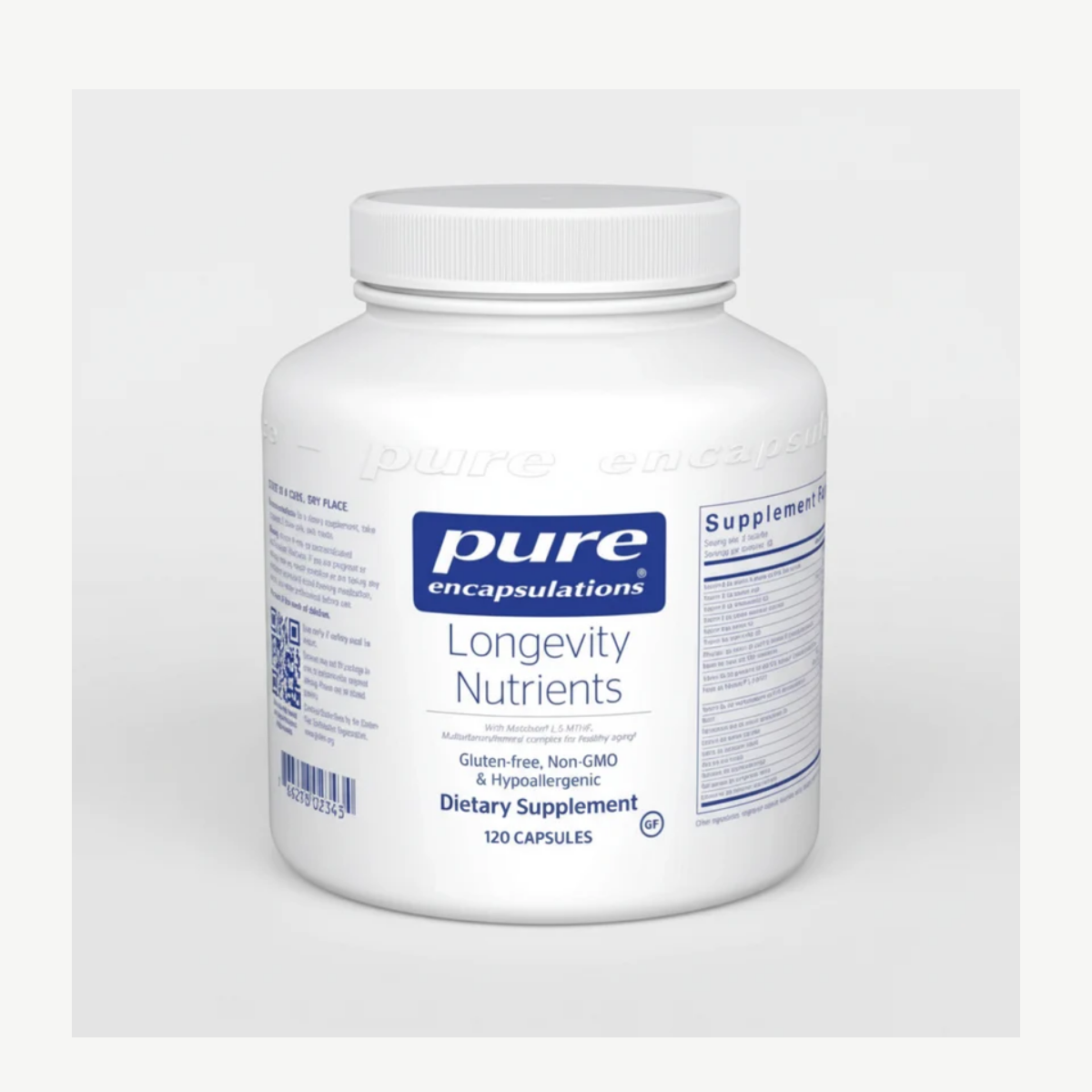 Pure Encapsulations Longevity Nutrients - 120 Capsules front label