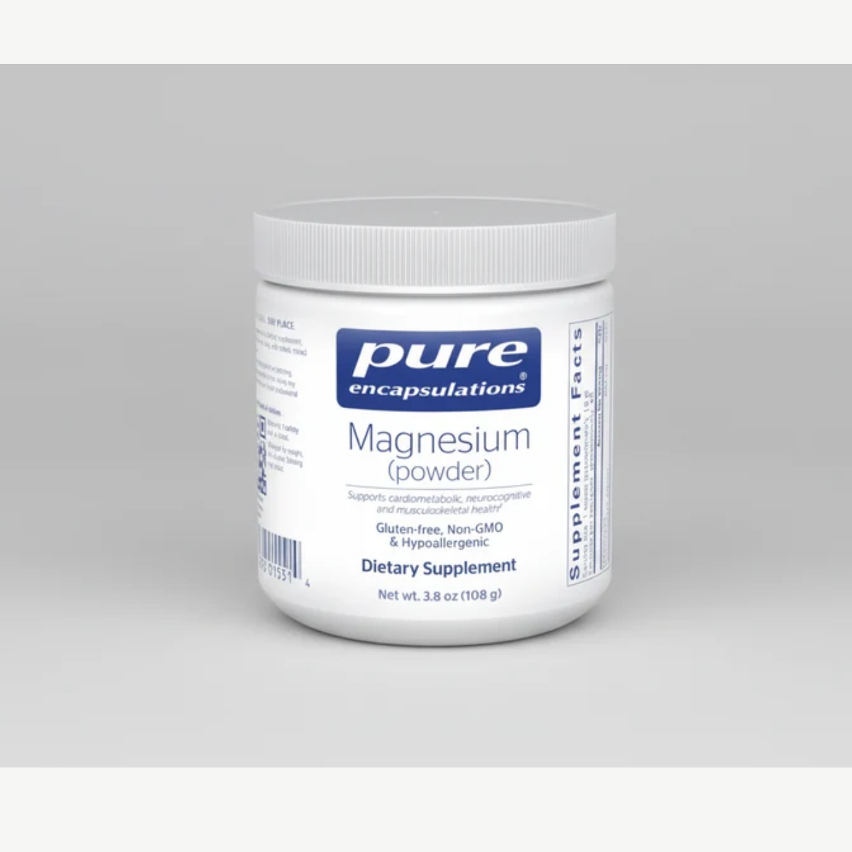 Pure Encapsulations Magnesium Powder 3.7 oz (107g) front label