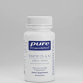 Pure Encapsulations Vitamin D3 & K2 4,000 IU / 100 mcg - 60 Capsules front label