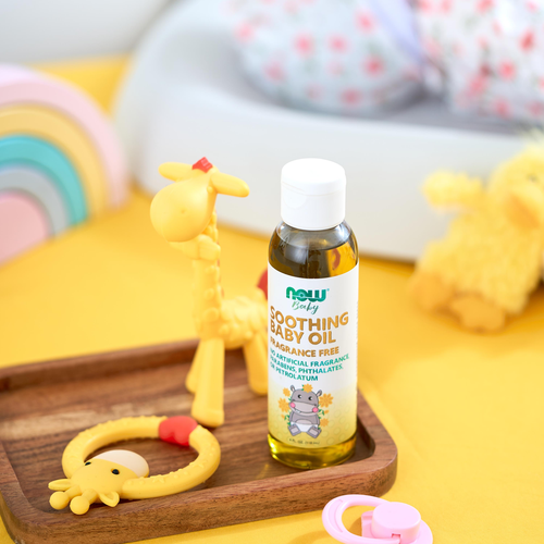 Now Baby Soothing Baby Oil Fragrance Free 4 oz
