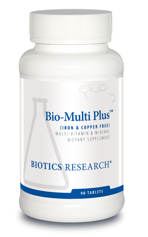 Biotics Research Bio-Multi Plus™ (Fe & Cu Free) - 90 Tablets front package image