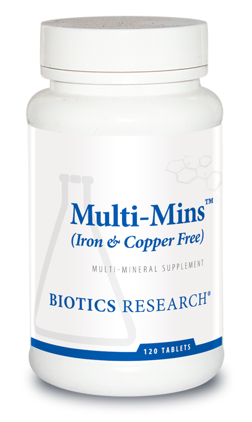 Multi-Mins™ (Fe & Cu Free) by Biotics Research - 120 Tablets