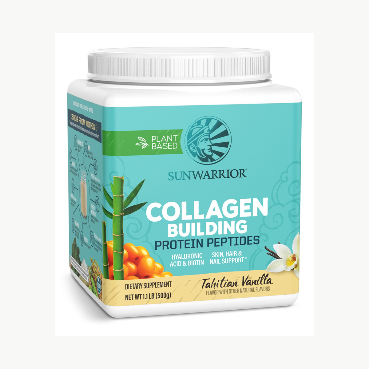 Sunwarrior Collagen Tahitian Vanilla 500g official front image