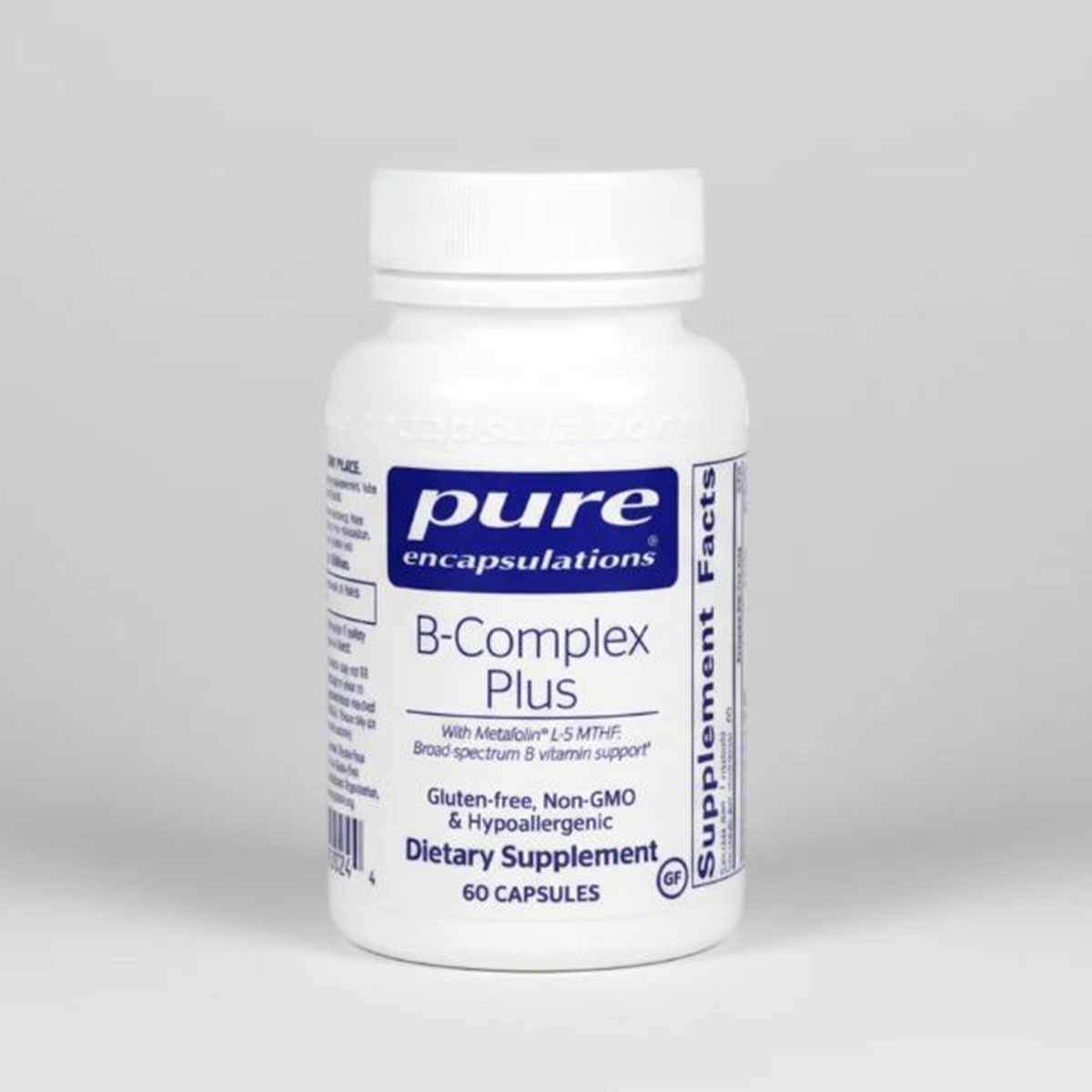 Pure Encapsulations B-Complex Plus - 60 Capsules front label