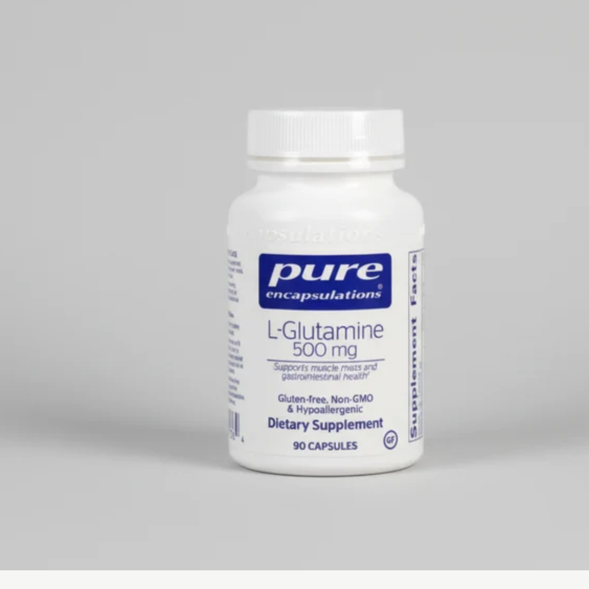 Pure Encapsulations L-Glutamine 500 mg - 90 Capsules front label