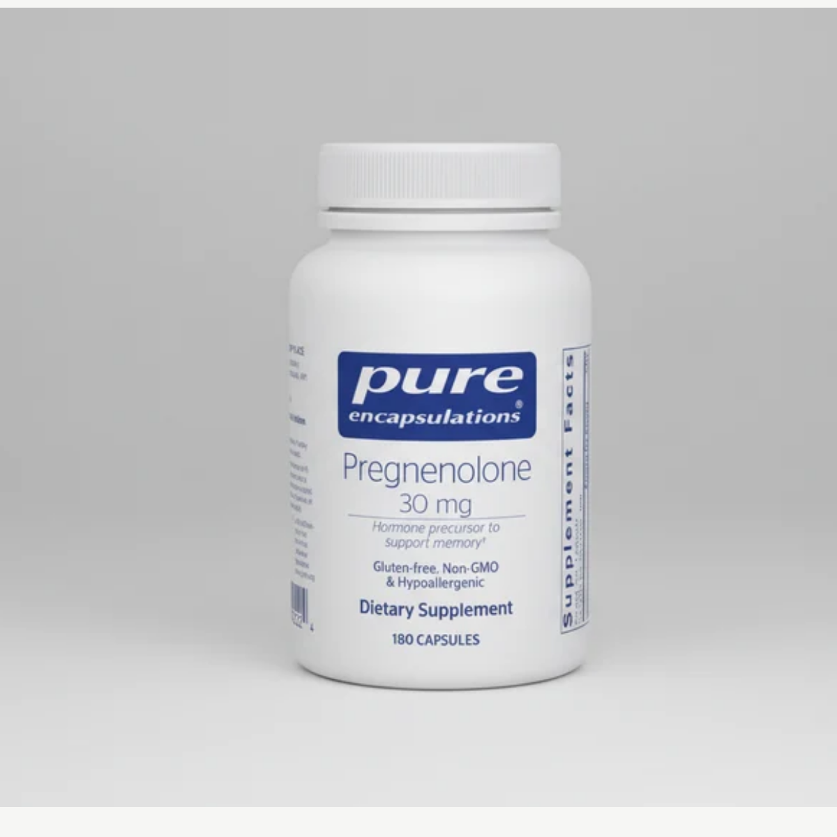 Pure Encapsulations Pregnenolone 30 mg 180 Capsules front label