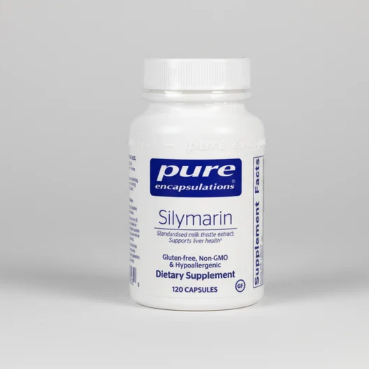 Pure Encapsulations Silymarin (Milk Thistle Extract) - 120 Capsules front label
