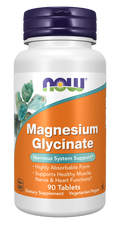 NOW Foods Magnesium Glycinate - 90 Tablets front package image