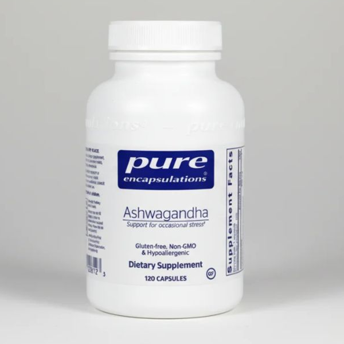 Pure Encapsulations Ashwagandha - 120 Capsules front label