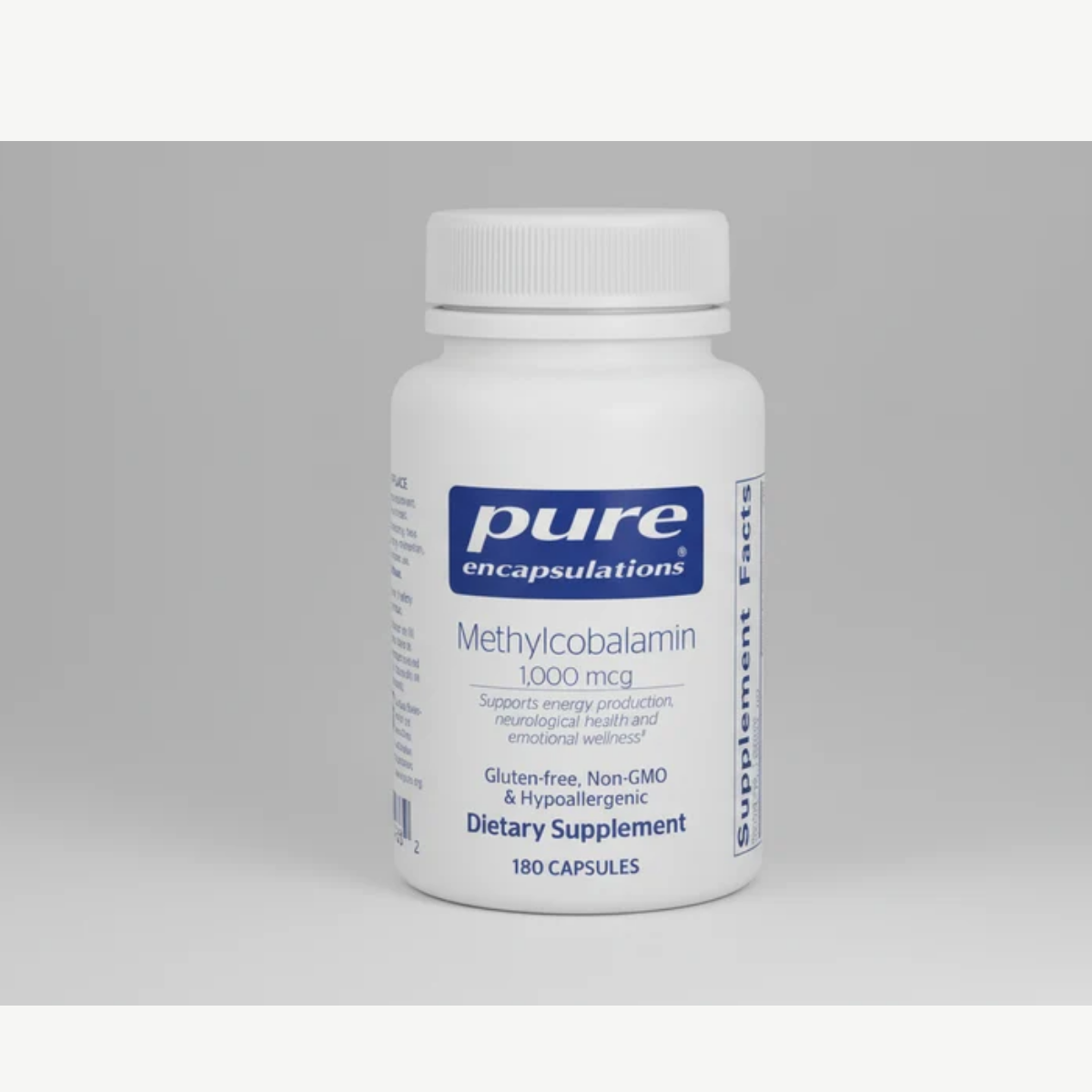 Pure Encapsulations Methylcobalamin 1,000 mcg - 180 Capsules front label