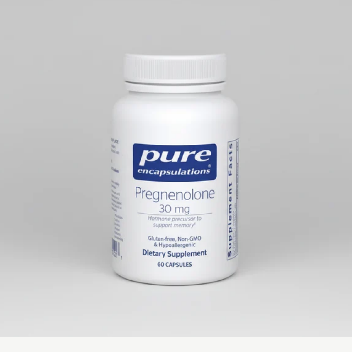 Pure Encapsulations Pregnenolone 30 mg 60 Caps front label