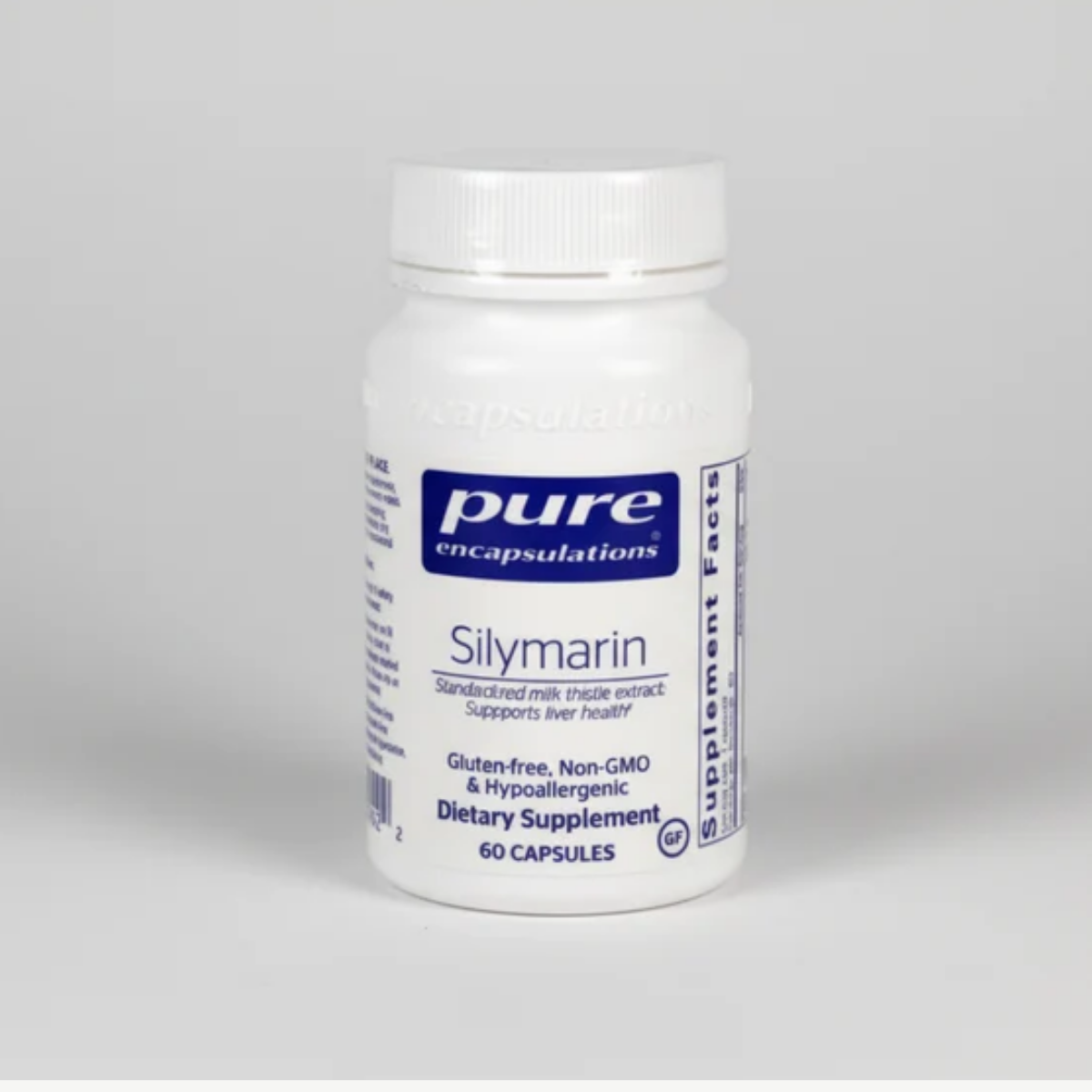 Pure Encapsulations Silymarin (Milk Thistle Extract) - 60 Capsules front label