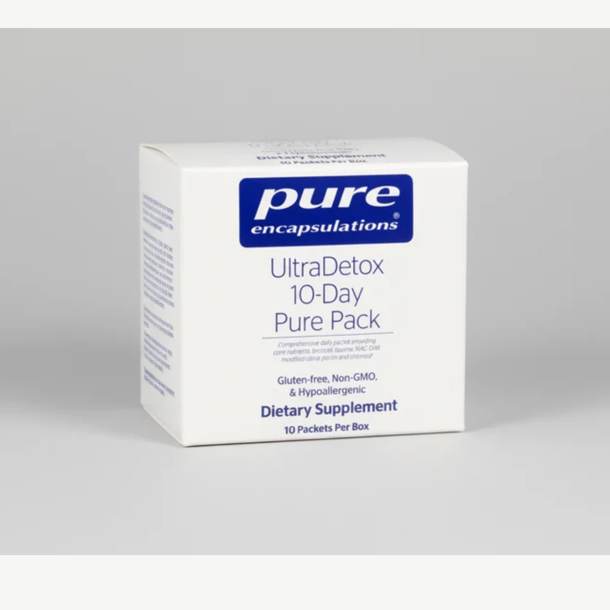 Pure Encapsulations UltraDetox 10-Day Pure Pack - 10 Packets Per Box front label
