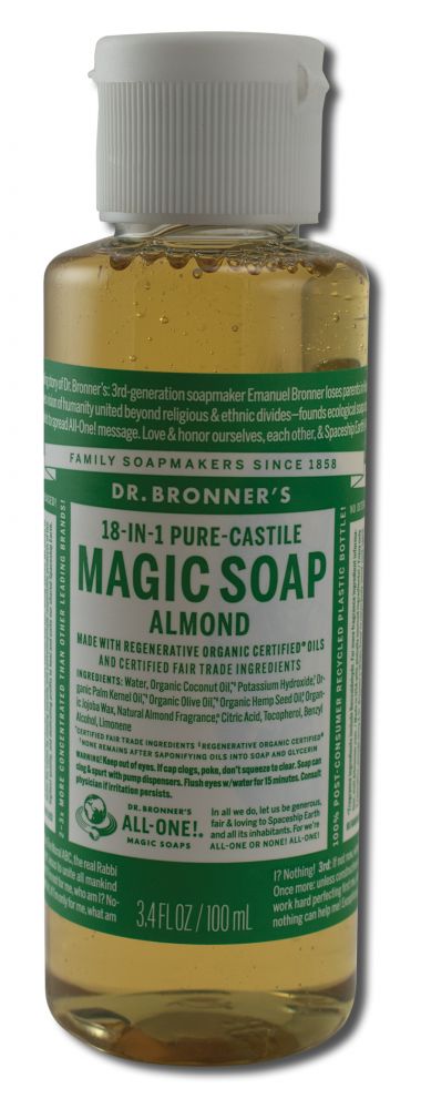 Dr. Bronner's Almond Pure-Castile Magic Liquid Soap - 3.4 fl oz
