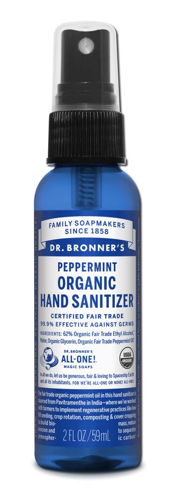 Dr. Bronner's Peppermint Organic Hand Sanitizer - 2 fl oz