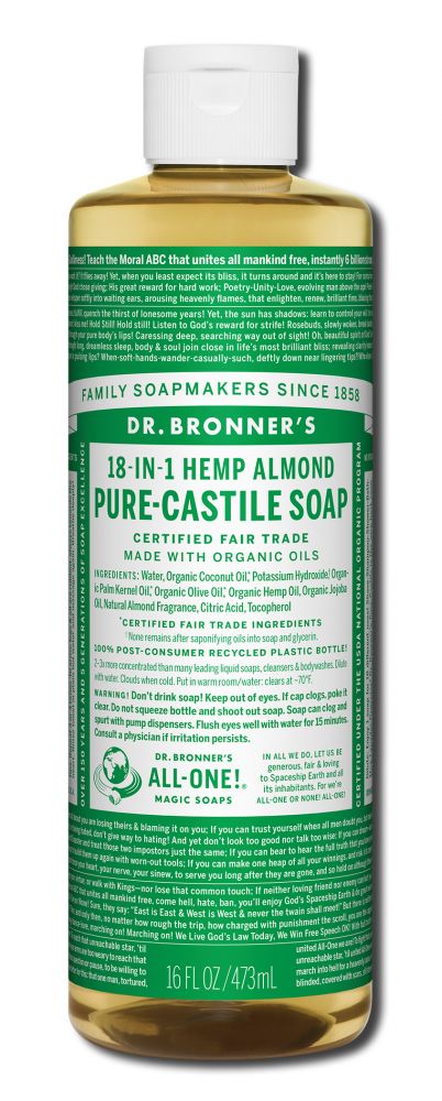 Dr. Bronner's Almond Pure-Castile Magic Liquid Soap - 16 fl oz
