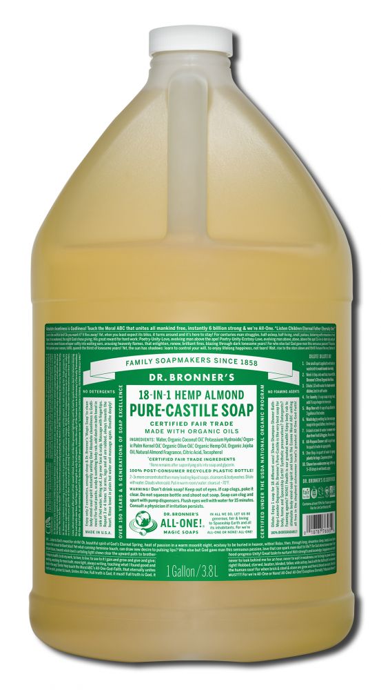 Dr. Bronner's Almond Pure-Castile Magic Liquid Soap - 1 gallon
