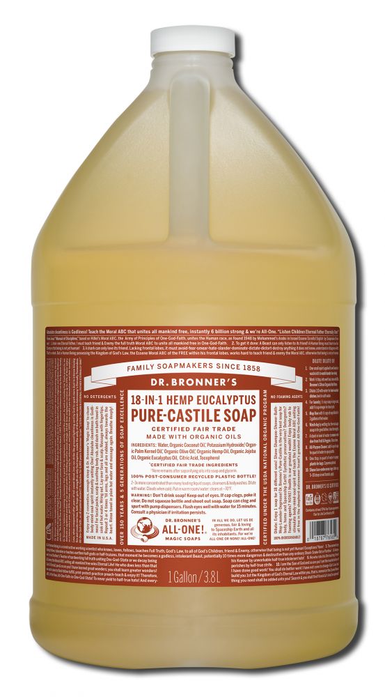 Dr. Bronner's Eucalyptus Pure-Castile Magic Liquid Soap - 1 gallon