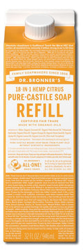 Dr. Bronner's Citrus Pure-Castile Magic Soap Refill Carton - 32 fl oz