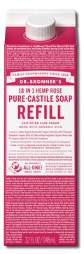 Dr. Bronner's Rose Pure-Castile Magic Soap Refill Carton - 32 fl oz
