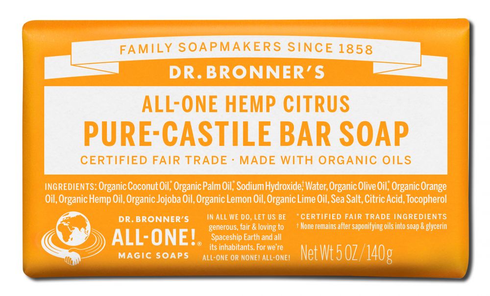 Dr. Bronner's Citrus Pure-Castile Magic Bar Soap - 5 oz
