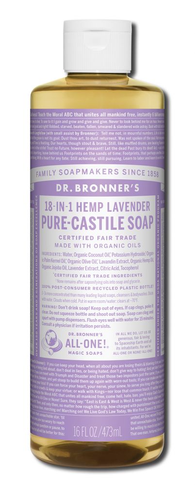 Dr. Bronner's Lavender Pure-Castile Magic Liquid Soap - 16 fl oz