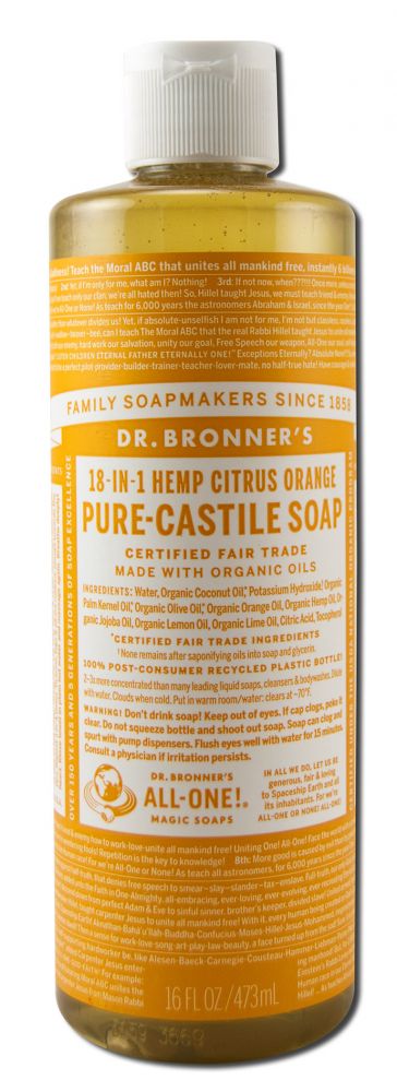Dr. Bronner's Citrus Pure-Castile Magic Liquid Soap - 16 fl oz
