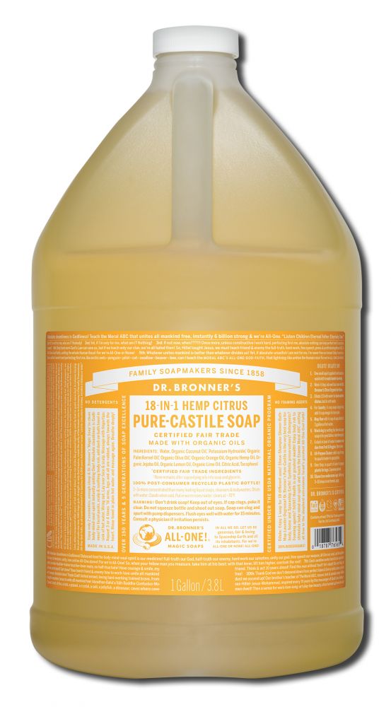 Dr. Bronner's Citrus Pure-Castile Magic Liquid Soap - 1 gallon